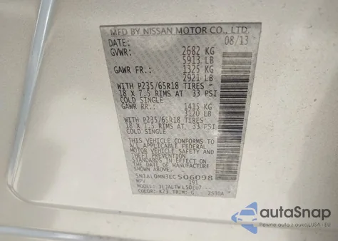 2014 Infiniti Qx60 from USA, damaged, VIN 5N1AL0MN3EC506098